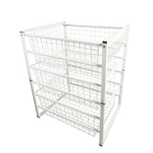 Trådreol m/3 skuffer hvid 63 x 43,5 x 54,5 - Homefixer